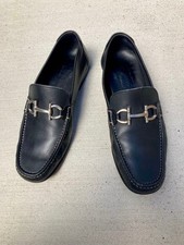 Ferragamo Dress Shoes Men 8.0US Black Leather Loafers Limited Edition VHTF Desig