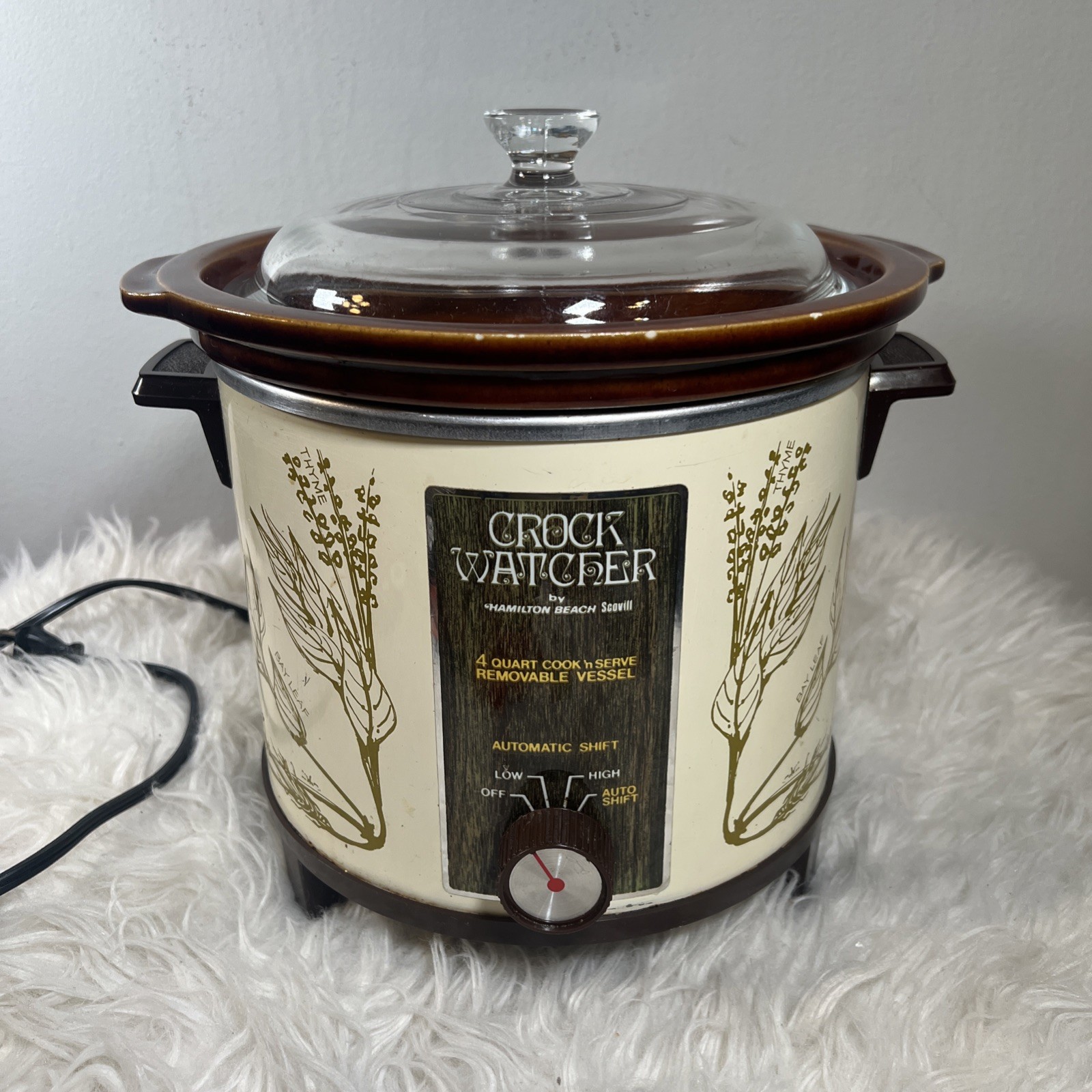 Vintage Hamilton Beach Scovill 4 Qt Crock Watcher Slow Cooke