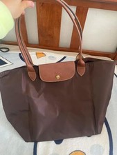 Longchamp Pliage Club Large Tote Bag Brown Nylon Women New From Japan