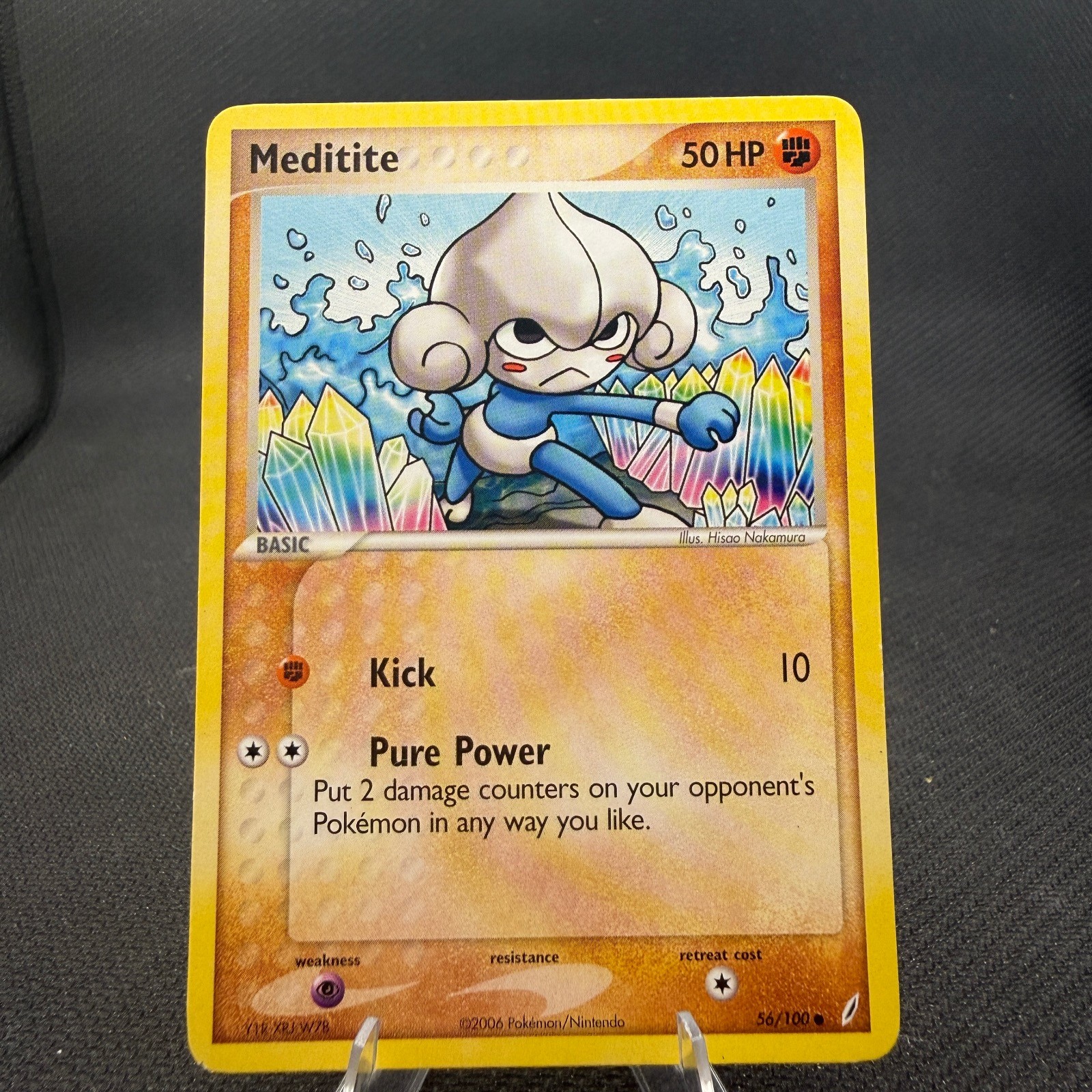 Meditite 56/100 Common Crystal Guardians Pokemon Lightly Played