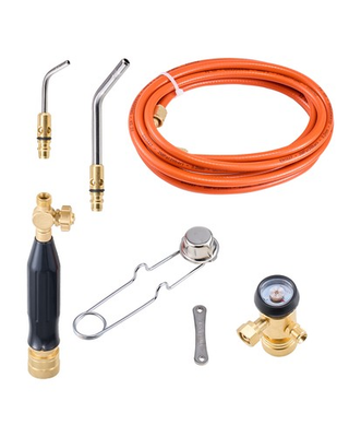 #ad VEVOR Air Acetylene Torch Kit Gas Torch and Welding Kit W Hose Regulator Valve $75.99