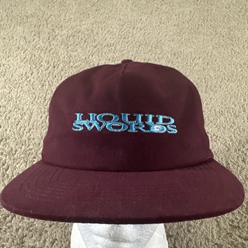 Vtg Liquid Swords Hat Cap Men Burgundy Snapback Chocolate Hip Hop 50 GZA/Genius