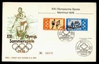 DR WHO 1976 GERMANY FDC OLYMPICS SPORTS S/S SEMI POST R52015