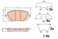 Bremsbelagsatz FÜR Abarth 124 Spider, Fiat 124 Spider (348 ) - TRW GDB2285