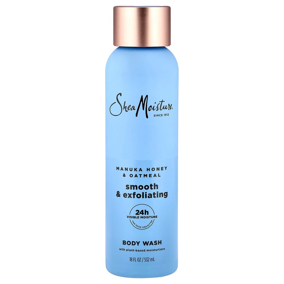 Smooth & Exfoliating Body Wash, Manuka Honey & Oatmeal, 18 fl oz (532 ml)