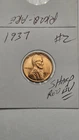 1937 WHEAT PENNY GEM RED BU LINCOLN CENT 1937-P LOT #2 GEM UNC RED LUSTER