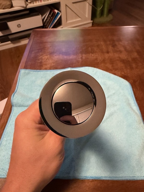 Extended Press Type Pop-Up Bathroom Drain - Overflow Hole - Chrome