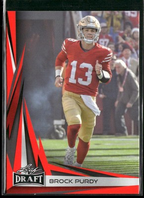 Brock Purdy 2023 Leaf Draft #B2-1 Base V2 Red