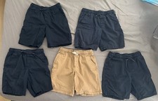 Lot of 5 Boys Cat Jack Drawstring Shorts School Uniform 4 Navy/1 Khaki Sz M 8