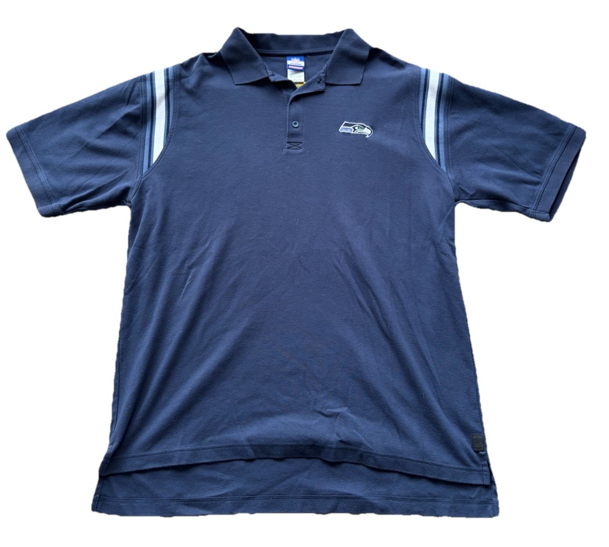 Vintage Seattle Seahawks Polo Shirt Reebok Mens Size XL Embroidered Logo Wicking