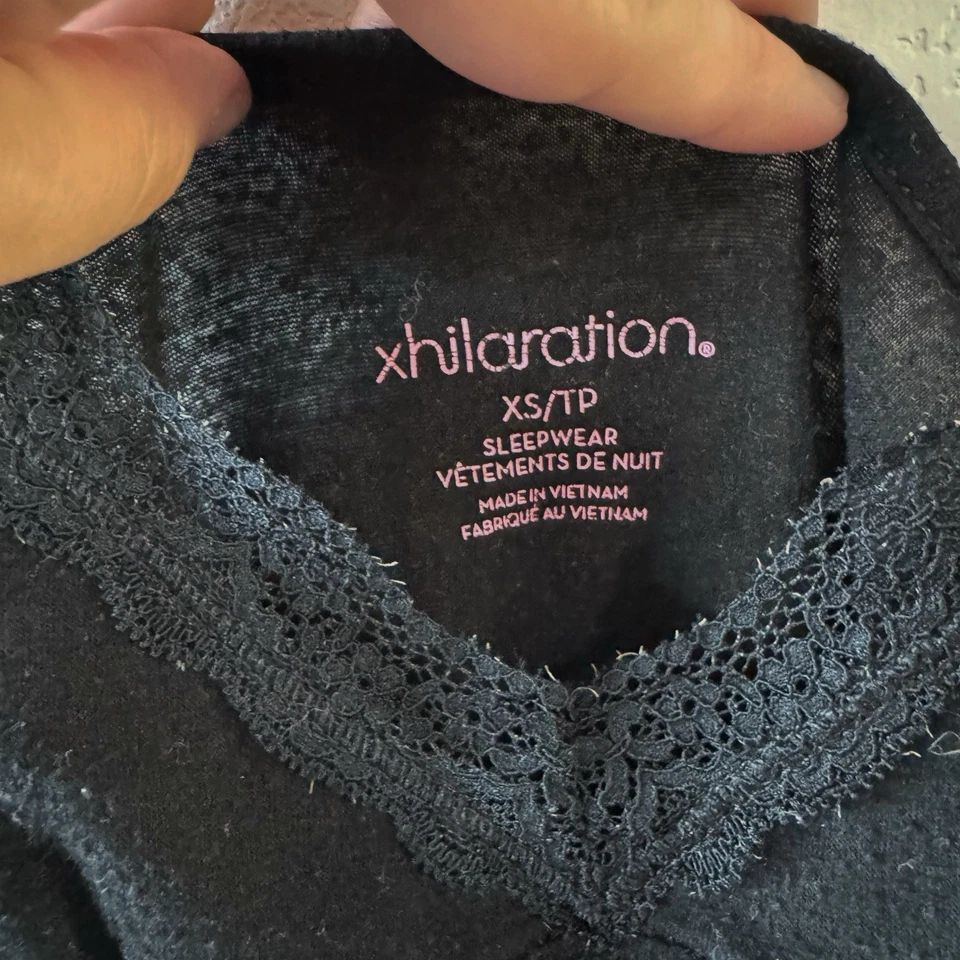 Vintage y2k Black Babydoll Lace Mini Slip Dress Nightgown Tank Dress XS - Image 4 of 4