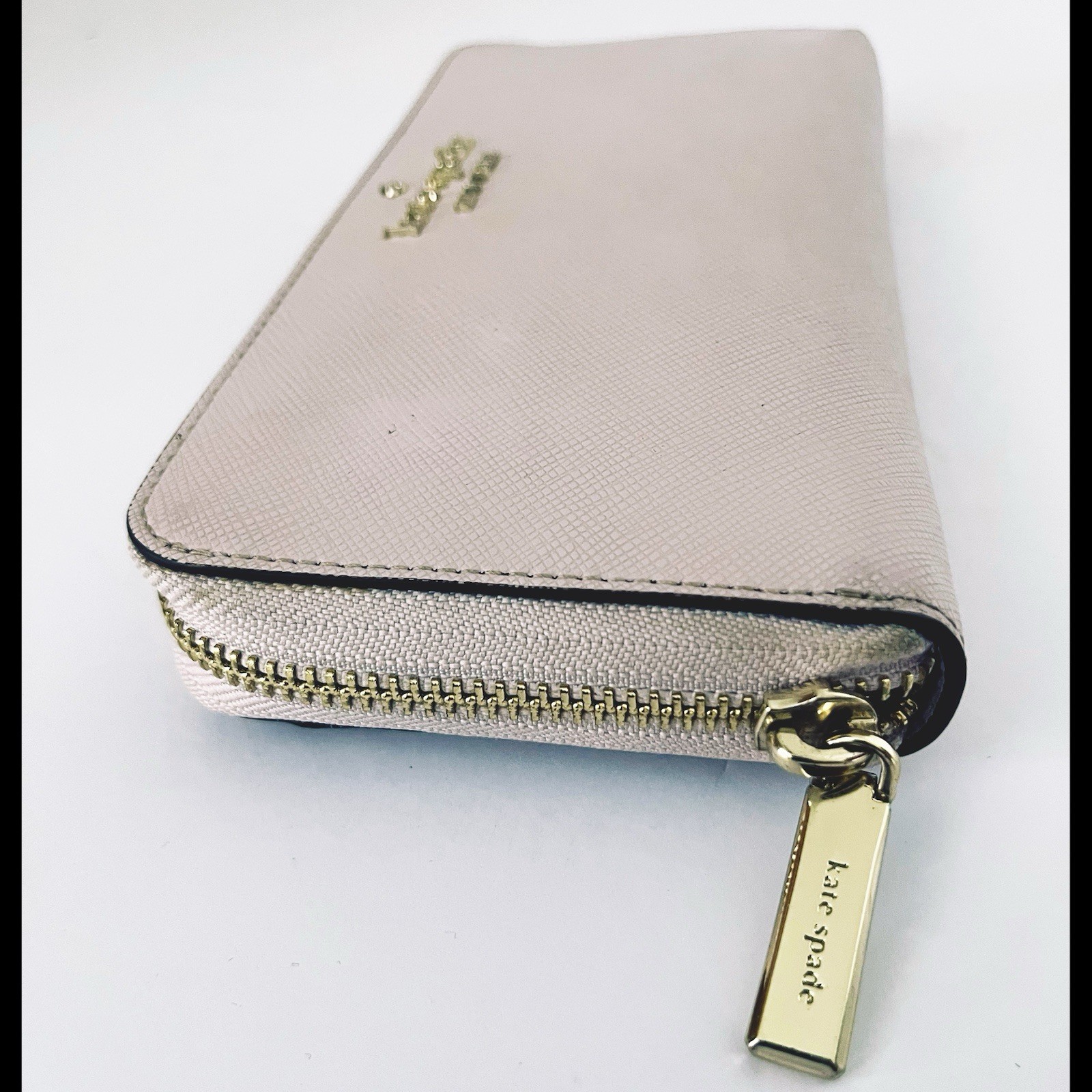 Kate Spade New York Zip Around Saffiano Leather Wallet Lavender thumbnail 2