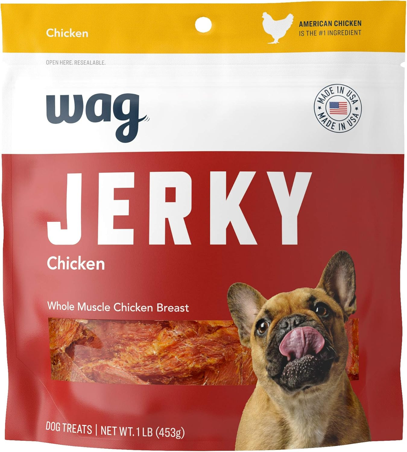Chewy Whole Muscle American Jerky Dog Treats,chicken (1 Lb) 453 Grm