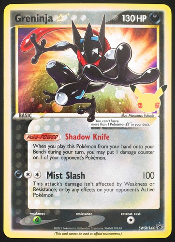 Greninja Star SWSH144 CLEAN SWSH Black Star Promos Promo Pokemon TCG Card