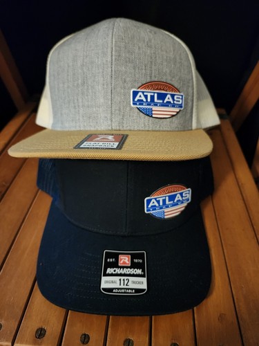 2 Brand New ATLAS Traps Logo Hats adjustable Snap Backs