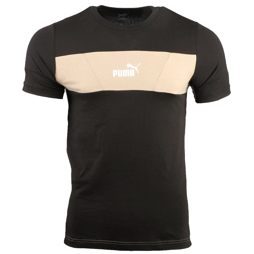 Puma Power Colorblock maglia girocollo manica corta uomo nero casual top 684