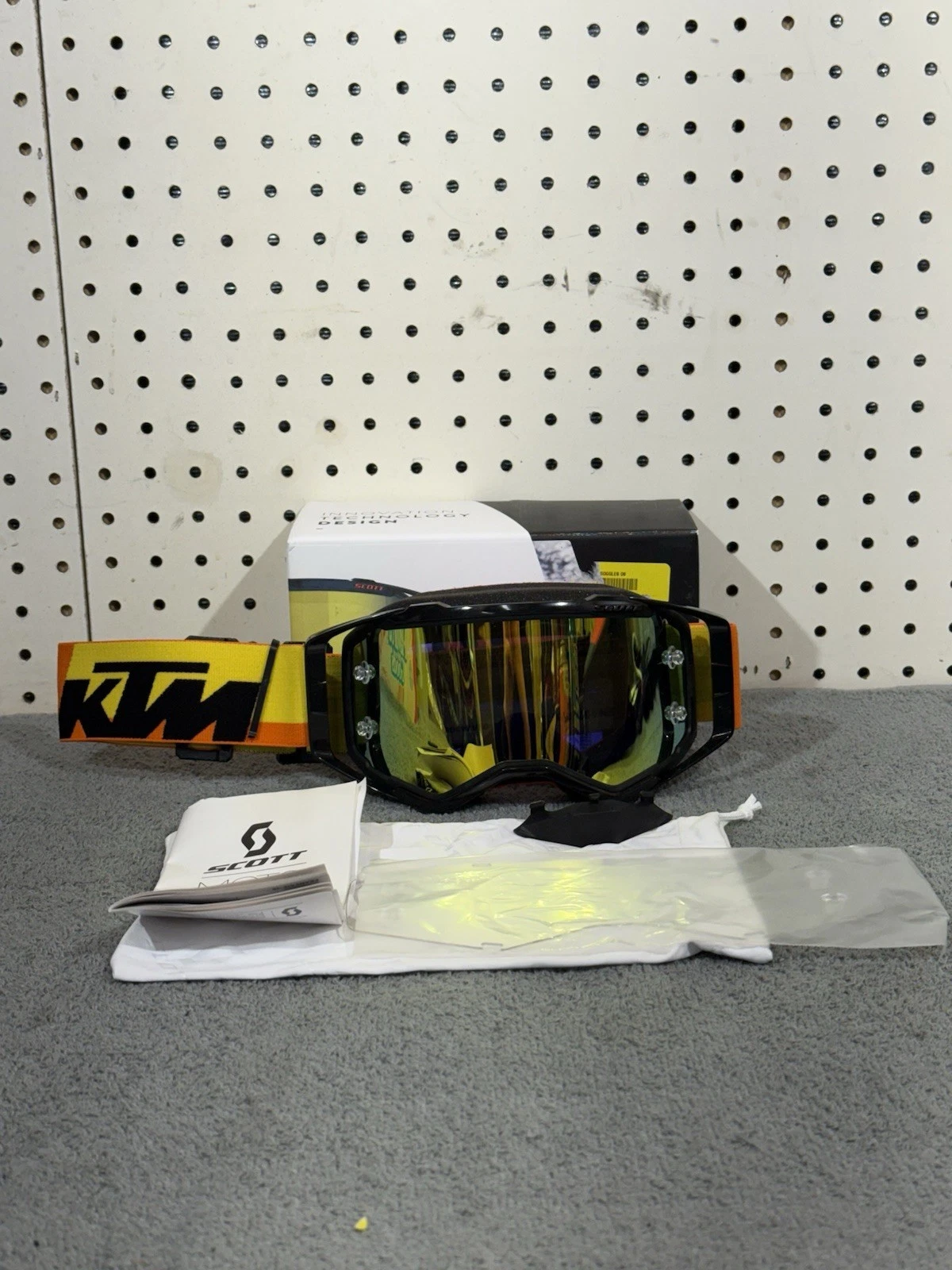 KTM POWERWEAR SCOTT PROSPECT GOGGLE Orange - Yellow Chrome Lens