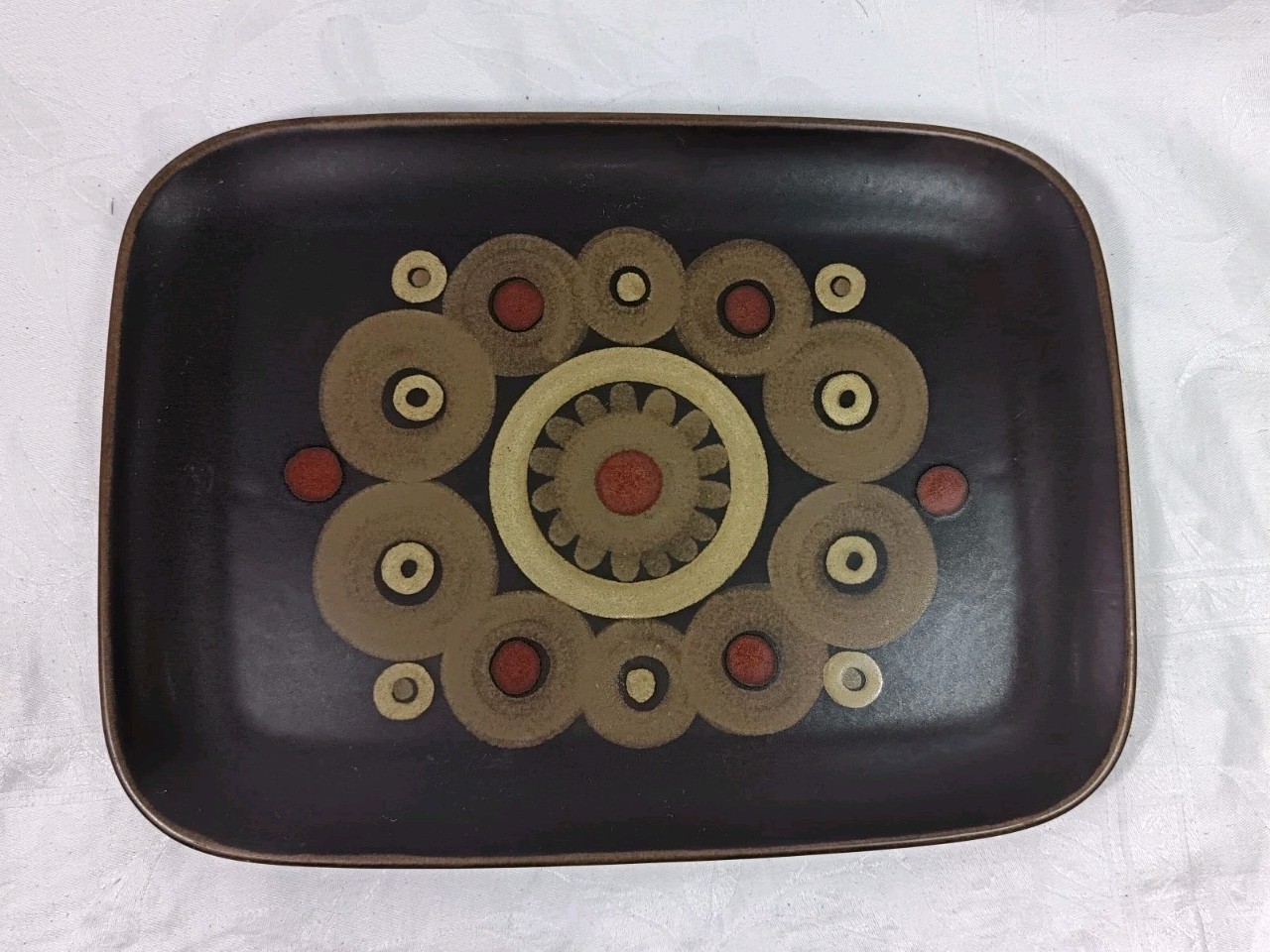 Denby Arabesque Large Rectangular Serving Platter Tray 35cm Vintage