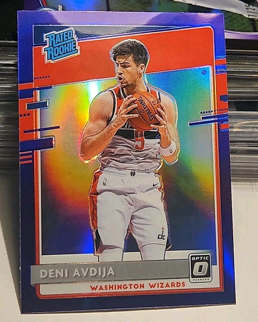 2020-21 Panini Donruss Optic - Rated Rookie Deni Avdija #159 Purple Prizm (RC)