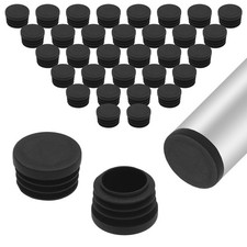 32 Pcs 1 inch Round Tubing End Caps, Plastic End Caps Insert Finishing Plug f...
