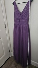 Christina Wu Wisteria Purple Tulle A-Line Formal Gown Style 22667 Size 12