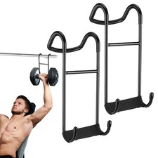 Dumbbell Spotter Hooks, 2-Pack Upgraded 250 lbs Heavy Duty Rack Attachments f...