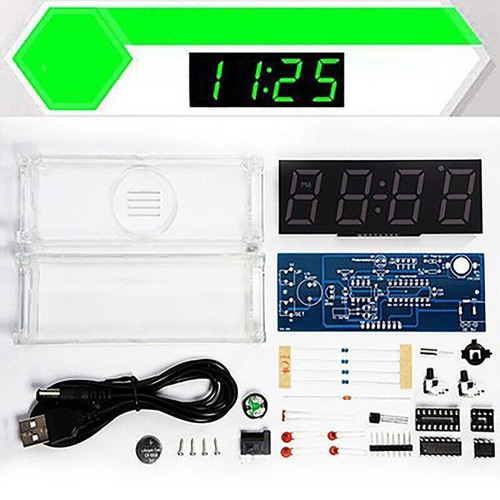 Build Your Own Clock DIY Kit with 4 Digit Display and Temperature Measurement - Afbeelding 8 van 17