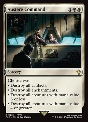 MTG Magic the Gathering Austere Command (231/843) Final Fantasy Commander NM