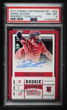 2017 Panini Chronicles Contenders Rookie Ticket Jorge Alfaro #33 PSA 8 Auto tj0