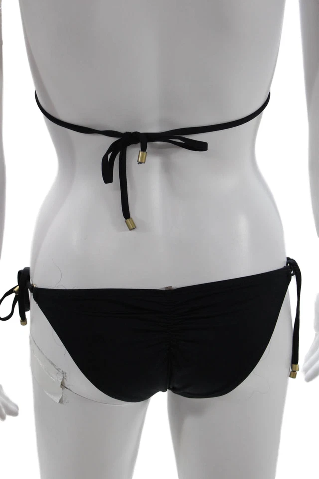 Conjunto de bikini de nailon negro Vitamin A para mujer talla S Foto 4 de 4