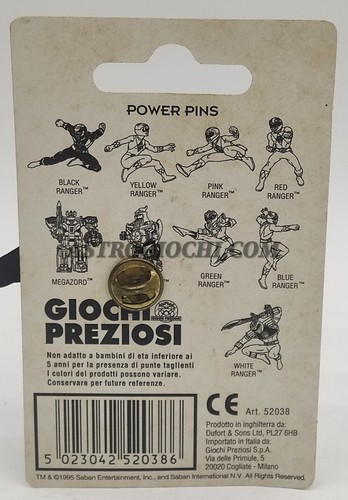 POWER RANGERS PINK PINS POWER MIGHTY MORPHIN GIOCHI PREZIOSI VINTAGE 1995 NEW - Picture 2 of 3