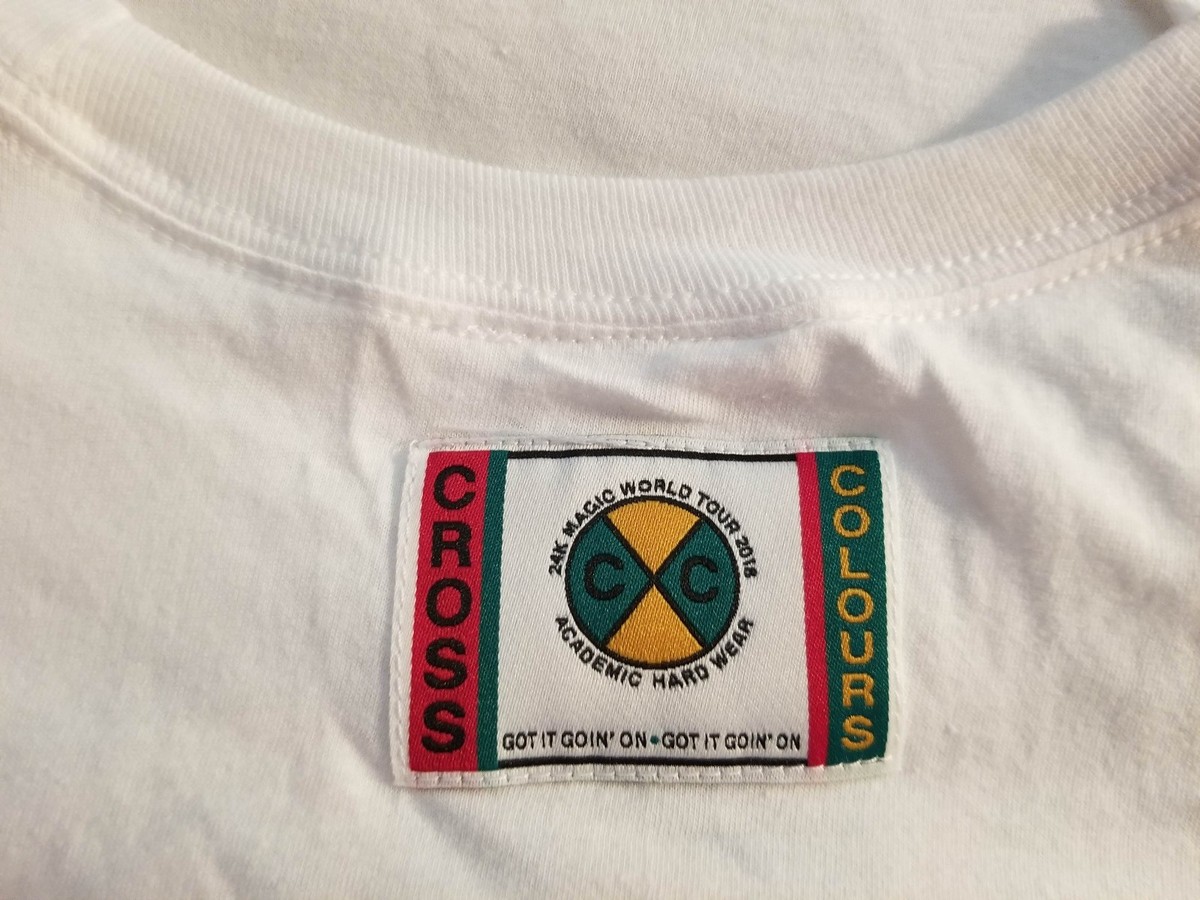 BRUNO MARS x CROSS COLOURS Shirt MEDIUM 24k Magic Tee Concert 