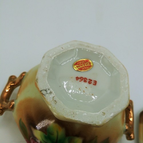 Azúcar Bowl Rosas Vintage Enesco Cerámica Tapa E2364 Pintado a Mano con Borde Dorado - Imagen 10 de 10