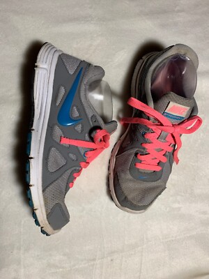 NIKE REVOLUTION 2 RUNNING Pink Gray Blue Womens Size 8.5 Z11