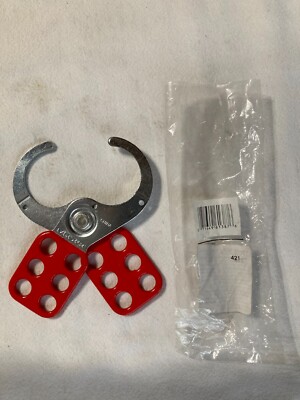 Master Lock 421 Steel Safety Lockout Hasp, 1-1/2  Inside Jaw