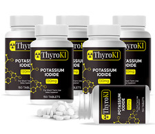  10 Pack ThyroKI Potassium  Iodide Tablets 130 MG 1500 Tablets Survival Kit