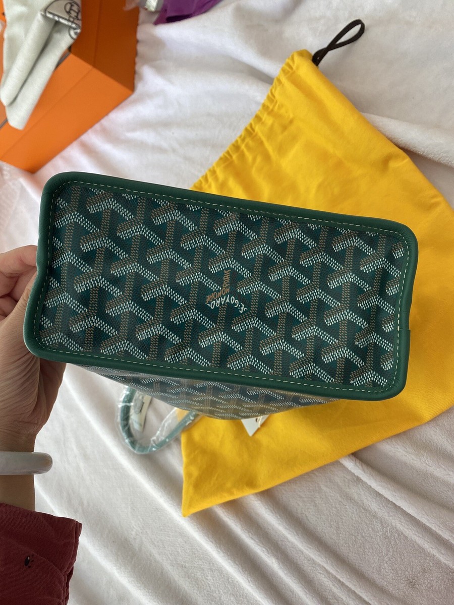 Goyard Anjou Mini Bag in Vert Green Signature Canvas and Leather