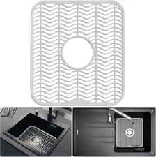 Decorrack White Sink Protectors for Kitchen, 12" X 11" Dish Rack, Protect Sink f