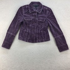 I.n.c Purple Corduroy Cotton Regular Blazer Jacket Women Size Uk M