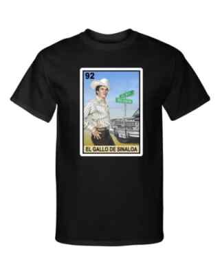El Gallo De Sinaloa Chalino Sanchez Corrido Loteria Mexican Bingo Tee Shirt.webp