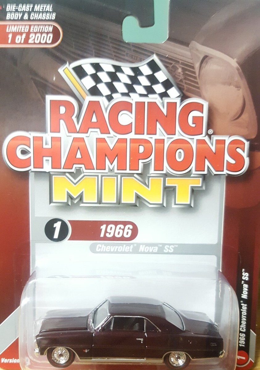 Racing Champions Mint Burgundy '66 Chevrolet Nova SS 1:64 Hood