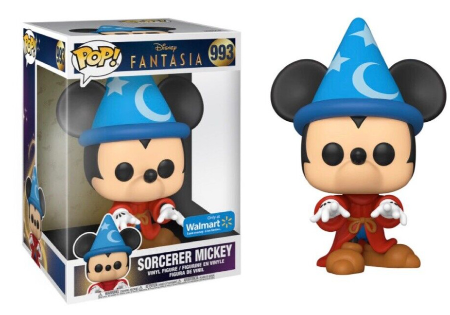 Funko Pop Sorcerer Mickey 993 Disney Walmart 10 Inch Vinyl New In Box Collect