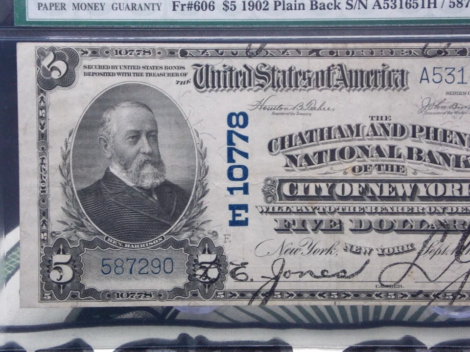 1902 $5 Chatham & Phenix NB of New York Ch #10778 Fr#606 PMG VF30 ECC&C, Inc. - Image 3 of 4