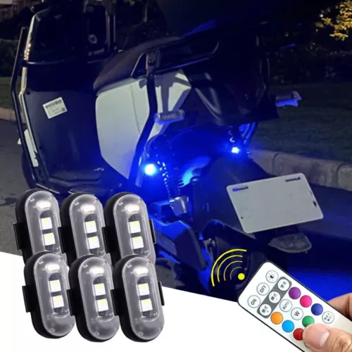 RGB LED Strobe Light Wireless Remote Control For Car Bike Motorcycle Flash Lamps - Picture 12 of 21