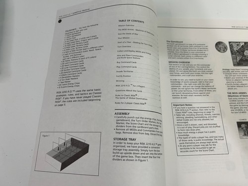 Risk 2210 AD Replacement Pieces Avalon Hill 2001 Parts Instruction Manual - Picture 3 of 4