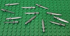 Lego 12 Pieces flat silver Roman Gladius sword / Castle Mini Figures Weapon