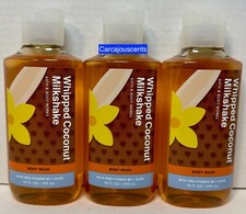Bath  Body Works Whipped Coconut Milkshake Shower Gel Body Wash set of 3