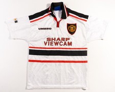 MANCHESTER UNITED 1997/1999 AWAY FOOTBALL SHIRT UMBRO VINTAGE JERSEY SIZE M