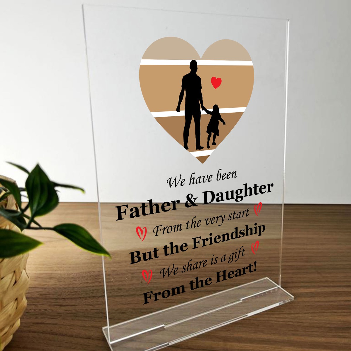 Glass Fathers Day Plaques Father And Daughter Acrylic Plaque