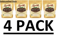 4 PACK - Bob's Red Mill Organic Stone Ground Dark Rye Flour 20oz EXP: 12/2026